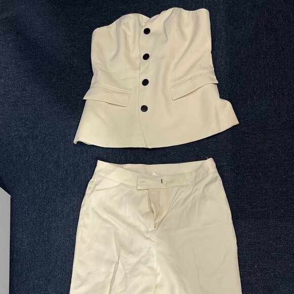 Commense Pant and Strapless Top Set Off-White - Picture 1 of 3